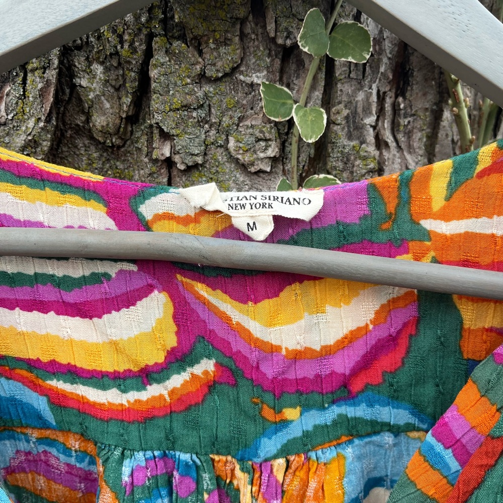 Colorful Leaf Print Women's Top - Picture 3 of 4